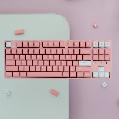 GMK Peach Blossom R1 104+25 PBT Dye-subbed Keycaps Set Cherry Profile for MX Switches Mechanical Gaming Keyboard